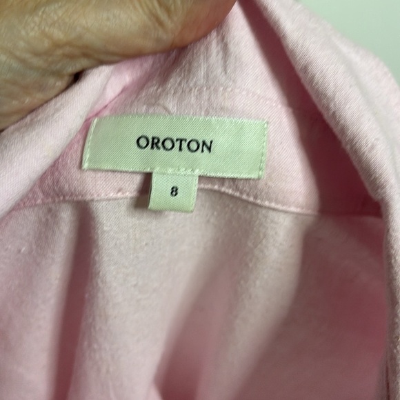 EUC OROTON Tablecloth Lace Top and Short Set in ballet pink shorts size 6 top 8 - Picture 10 of 13